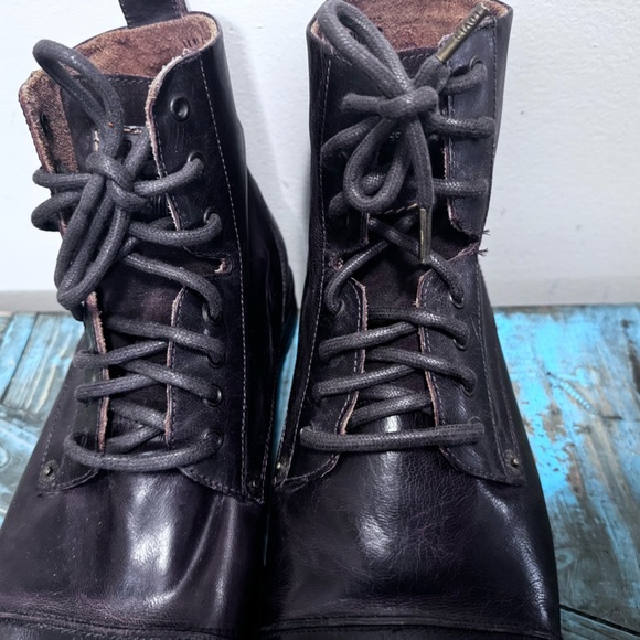 Levi's Emerson Leather Boots Size 13 Brown Leather Lace Up Ankle Boots - Picture 5 of 16